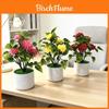 Chrysanthemum Artificial Flower Pot With Plastic And Silk Material For Home Decor And Wedding Use