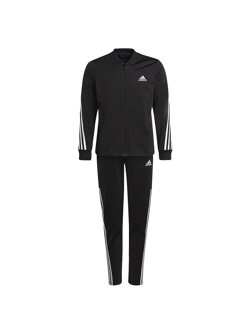 Adidas Tracksuit Jersey J130 Kids  3-Stripes Set, Top Black/White, Bottom Black/White (H57226)