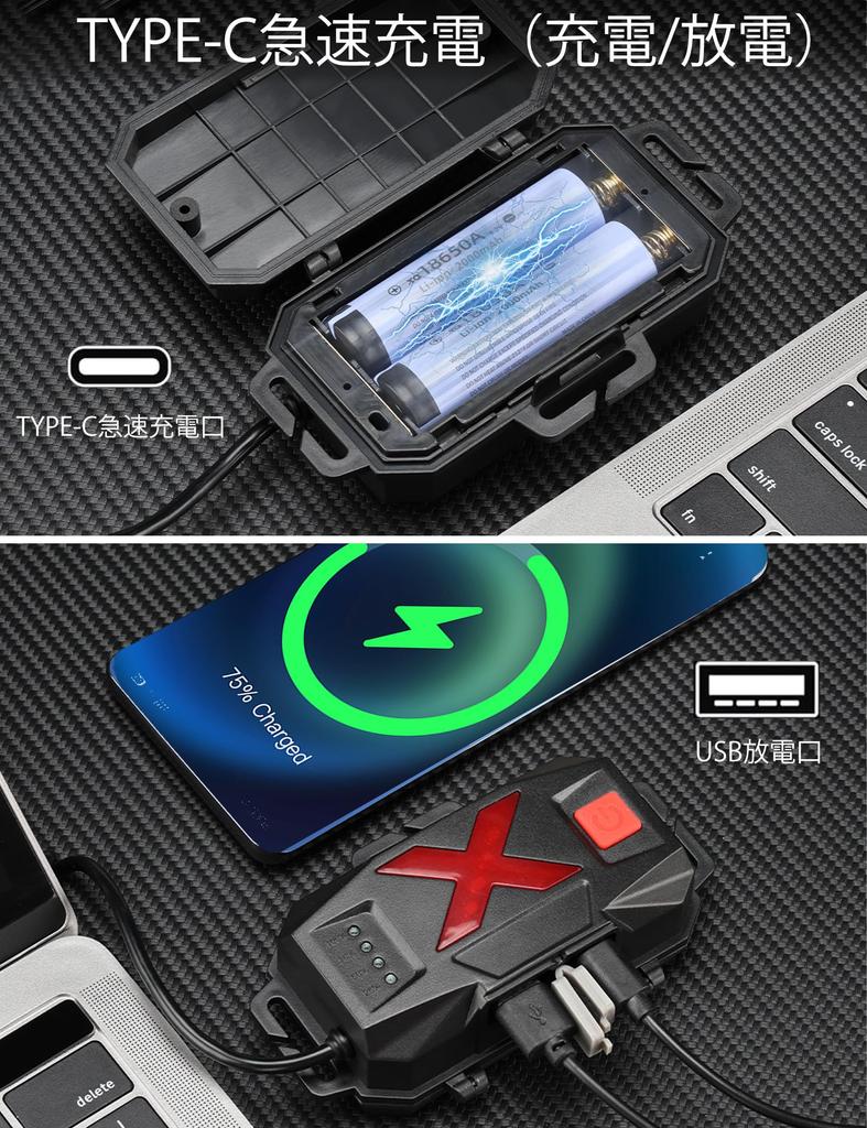 USB Rechargeable LED Headlamp with 5 Main LED 4 Digital High Powerful LED Headlamp with Helmet Lamp with Replaceable Large Capacity Ideal for Night