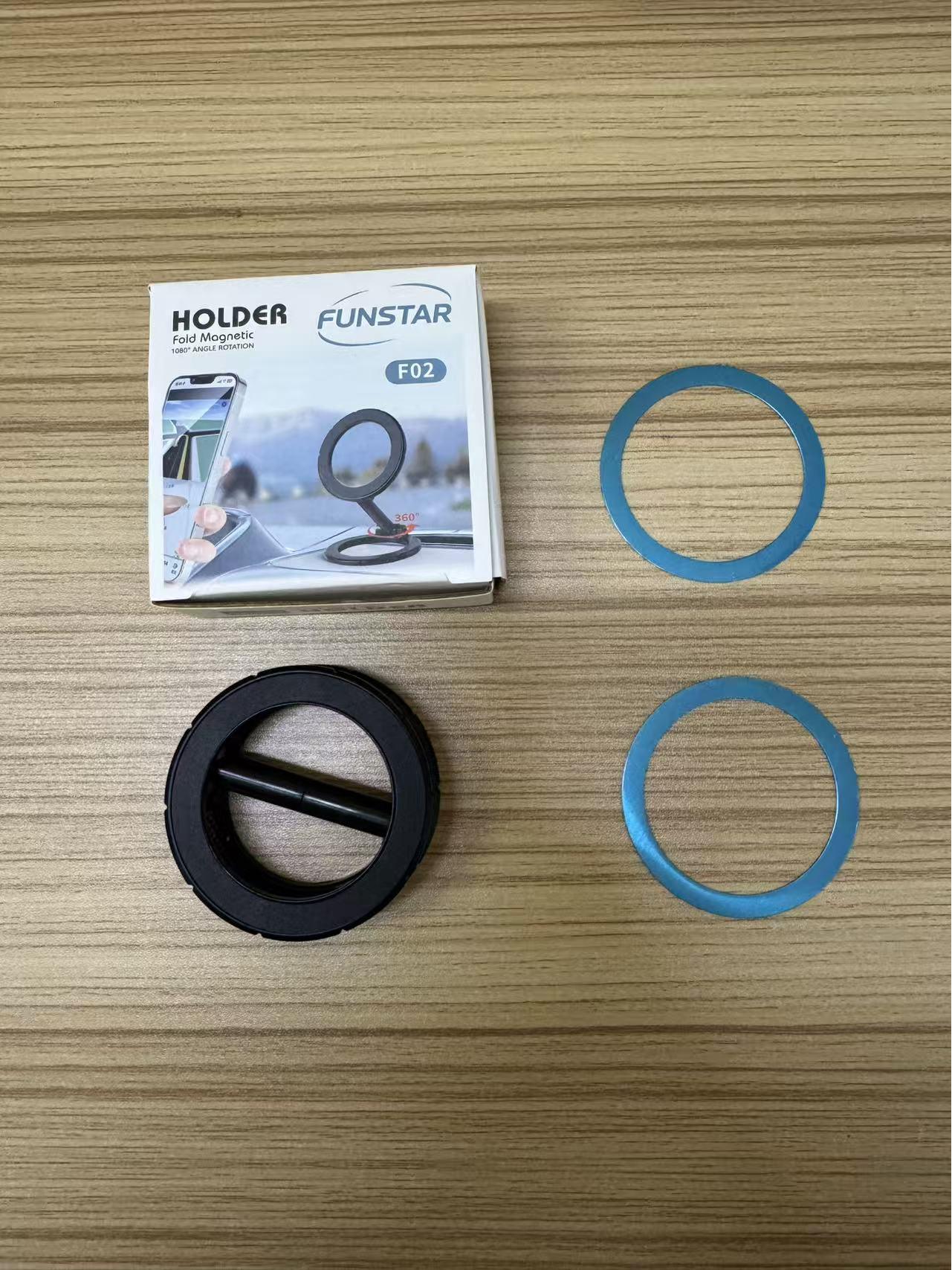 Foldable Magnetic 360° Car Phone Holder - Anti-Shake Dashboard Navigation Bracket