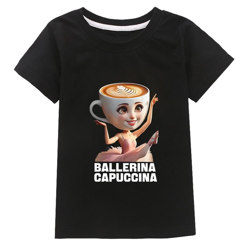 

Шапочка Балерина Капуччино Итальянский Маразм Смешной Мем Летний Хлопок Малышки Девочки Короткий Рукав Верхняя Одежда Мальчики Футболка Детская Одежда 110