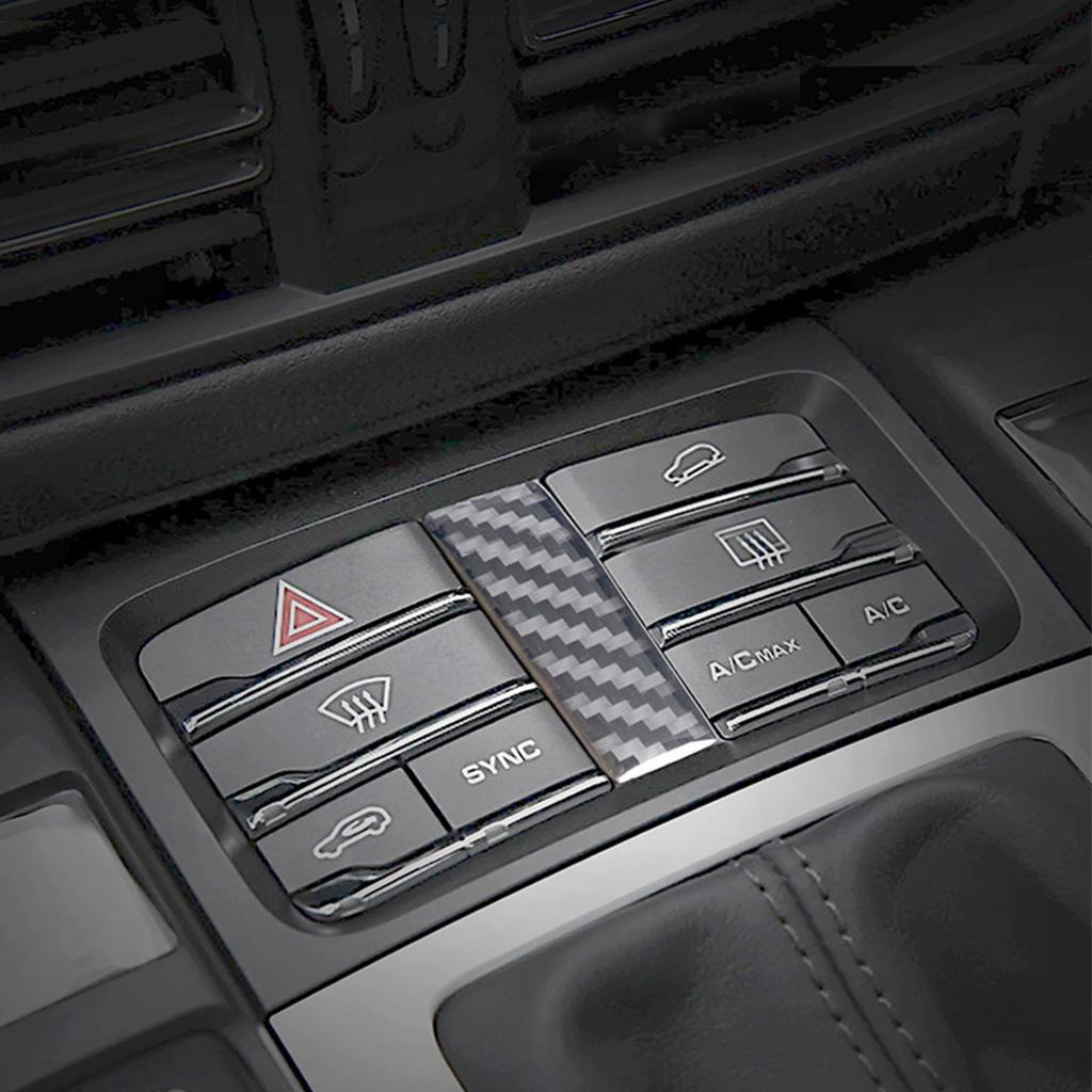 

Black Car Interior Decoration Protection Carbon Fiber Sticker For Porsche Macan 2014 -2019 Auto Styling Accessories