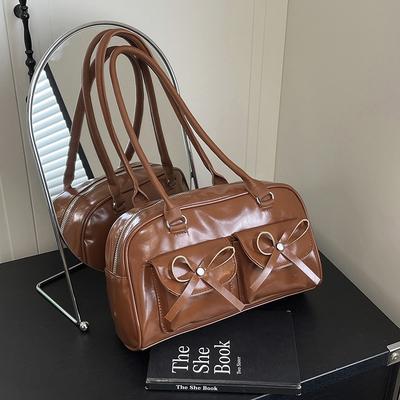 Large Capacity Bag Women's Summer New Ballet Style Bow Underarm Bag Versatile Shoulder Bag