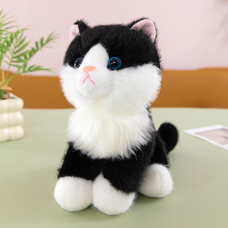 The New Simulated Sitting Kitten Will Call a Doll, Plush Toy with Movement Doll, and Children Accompany the Doll Doll.