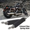 2pcs 85mm Stainless Steel Motorcycle Muffler Exhaust Spring Muffler Modified Exhaust Escape Link Pipe Silencer For Moto Scooter