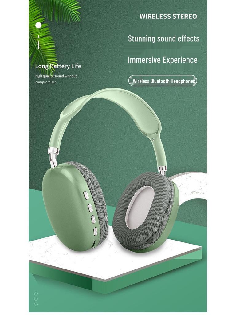 P9 Bluetooth Over-Ear Wireless Headphones: Sports, Gaming, Heavy Bass, Minimalist Style.