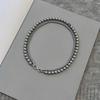 Shijia Pearl Double-Layered Necklace with Detachable 8-Shaped Buckle – Versatile Styles, Hemp Gray Chain.