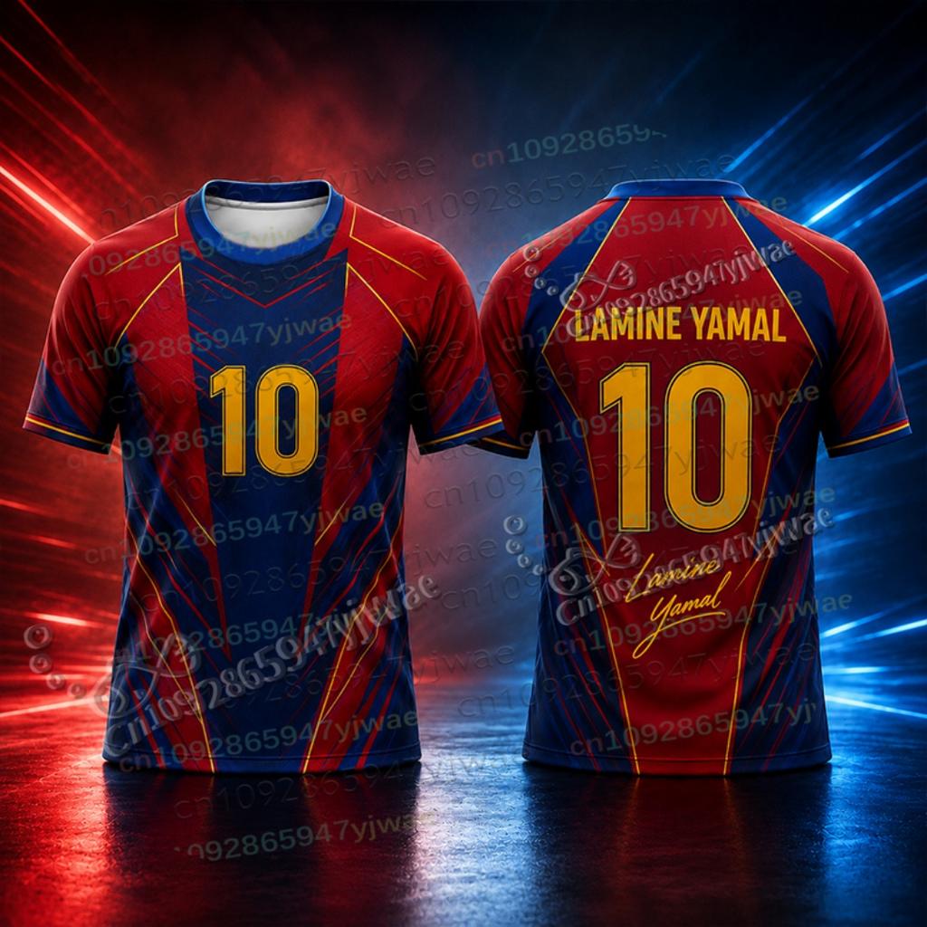 Camiseta de Fútbol Commemorativa Yamal No.10 Rushready Verano Transpirable Set para Adulto/Niño Camiseta Deportiva Edición Especial Camiseta de Fútbol para Aficionados