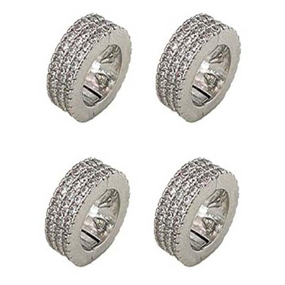 2/4/6pcs/set Y2K Silver Round Hairclasp Hollow Out Dreadlocks Beads Hair Braid Tubes for Braids