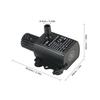 Galapara DC 5V 4.8W USB Port Submersible Pump Discharge Volume 300L/H Maximum Head 3M Heat Resistance 100°C