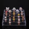 Display Rack Transparent Doll Storage Shelf Plastic Makeup Organizer Racks Desk Photo Card Anime Badge Shelves Table Accessories