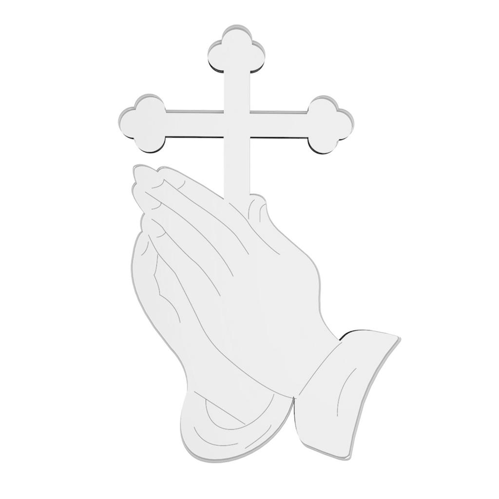 5pcs Praying Cross  Acrylic Cake Toppers Christmas Party Household Accessory for Restaurant Dining Table Dessert