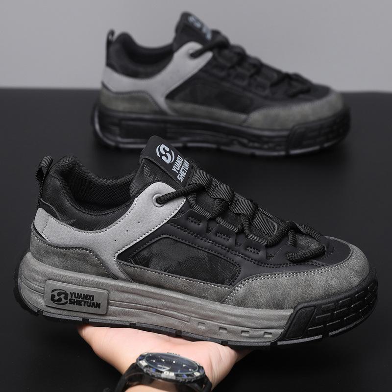 

Обувь осень и зима мужская обувь универсальная повседневная обувь для скейтборда мужская 2025 новая спортивная универсальная толстая подошва увеличивающая рост рабочая модная обувь 44