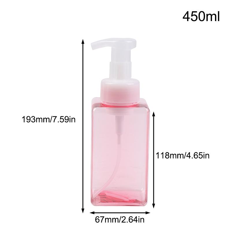 Square Plastic Pump Bottles – Refillable Containers for Shampoo, Lotion & Soap Dispensing