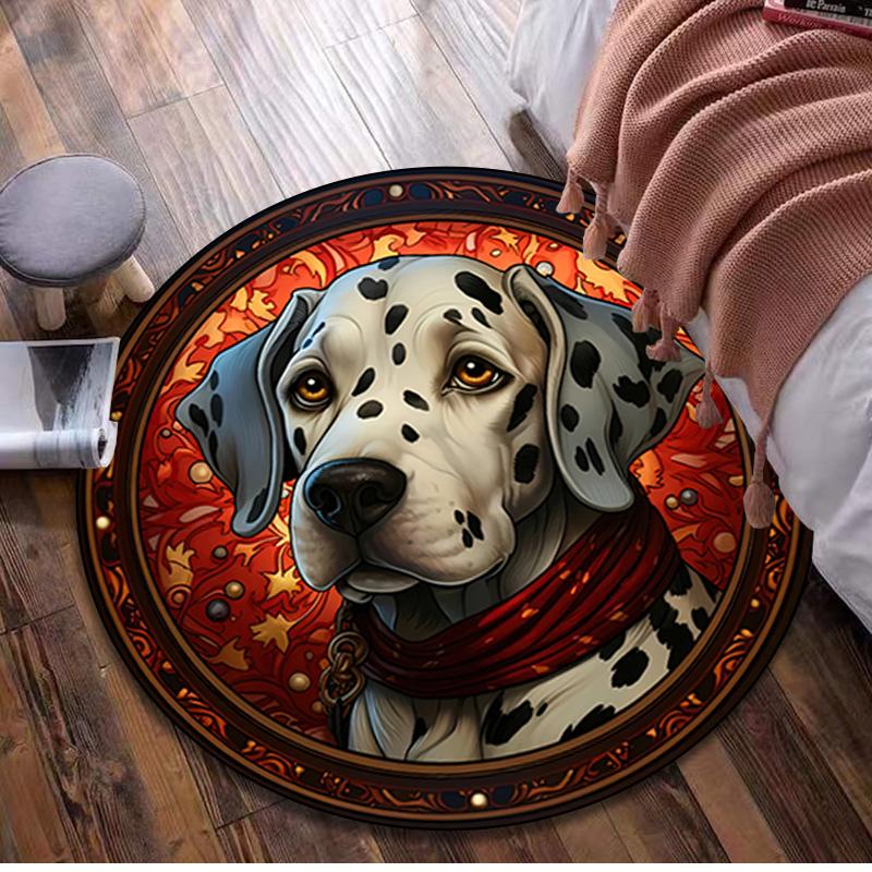 

1Pc Animal bear Circular Print Rug - home decoration Carpet For Living Room Bedroom Flooring Computer Chair Area Rug 80x80cm( 31x31in)