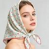 Thin Cashew Nut Print Silk Scarf Breathable Square Handkerchief  Clothing Accessories
