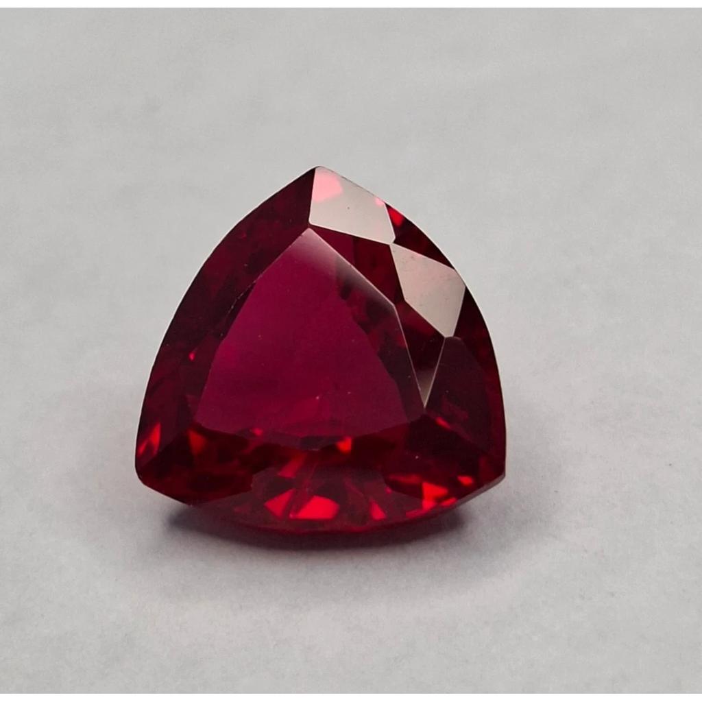 Stunning Mozambiqe Red Ruby Natural Trillion Cut 8-10 Ct Certified Gemstone
