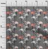 oneOone Cotton Poplin Dark Peach Fabric Tropical Flamingo With Dot Craft Projects Decor Fabric Printed By The Yard 42 Inch