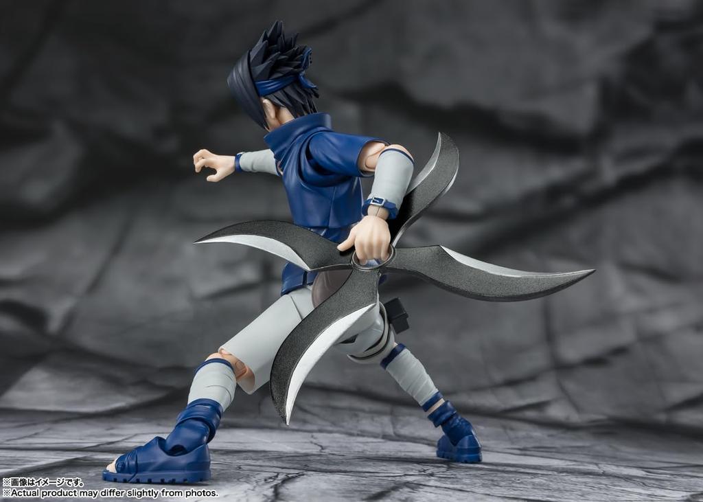 TAMASHII NATIONS NARUTO Uchiha Sasuke Genius Ninja mit Uchiha-Blut, 135 mm, bemalte bewegliche Figur, BAS64937, SHFiguarts – ca.. ABS und PVC