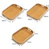 Bamboo Rectangle Serving Tray Wood Plate Tea Food Dishe Drink Platter Food Plate Dinner Beef Steak Fruit Snack Tray