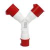 Y Shaped Industrial Plug 1 In 2 Out Explosion Proof 4 Core 2P and N and E IP44 Protection for Agricultural Production