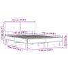 Bed Frame Black 140 x 190 cm Particleboard and Metal
