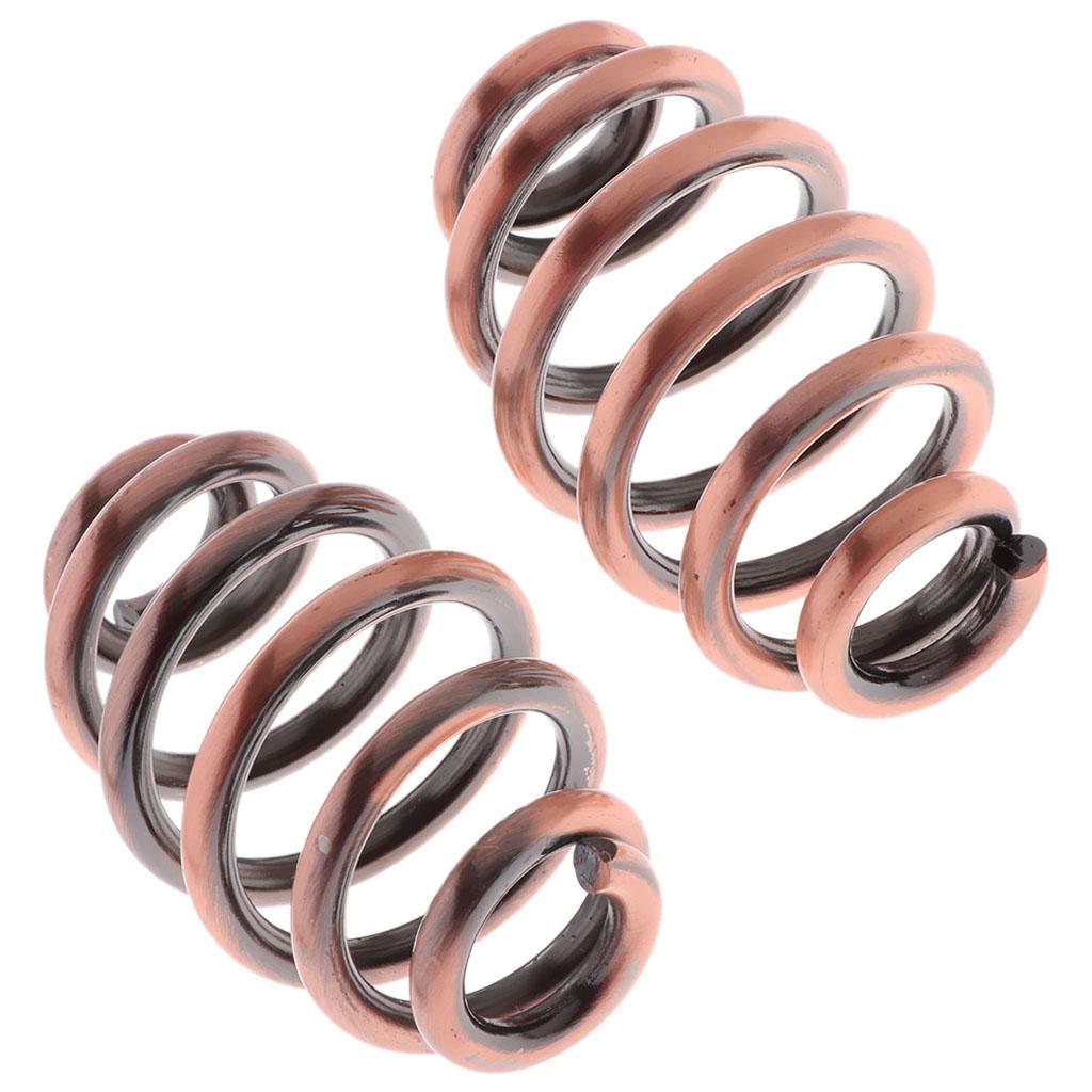 2X Motorcycle Pad Saddle Solo Seat Springs Bracket For-Round Nose