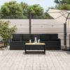 VidaXL Garden Sofa with Cushions 5-seater Black Braided Resin, Outdoor Sofa, Garden Sofa 5-seater, Sofa 4104112