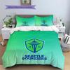Seattle Sounders FC Pattern Bedding Quilt Set  Home Decoration  Gift (1 * Duvet Cover + 2 * Pillowcase  Without Core)