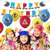 Thomas Train Birthday Party Supplies Include Cake Topper, a Banner, Balloons