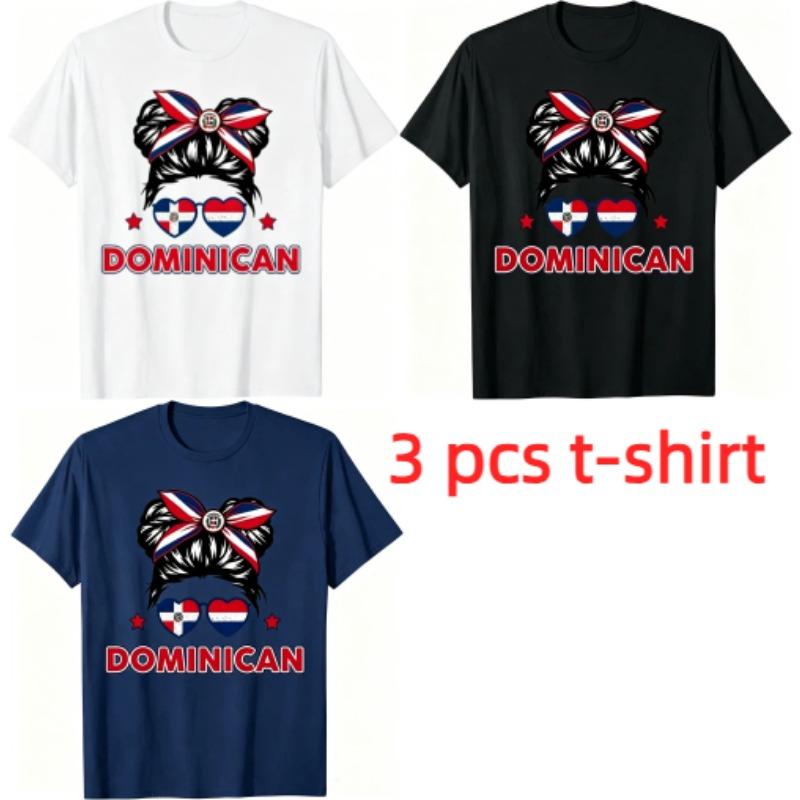 Funny Anime Dominican Girl Pattern Print Men's T-shirt Summer Men's and Women's Casual Fashion Tops Men's Short Sleeve T-shirt Oversize Clothing