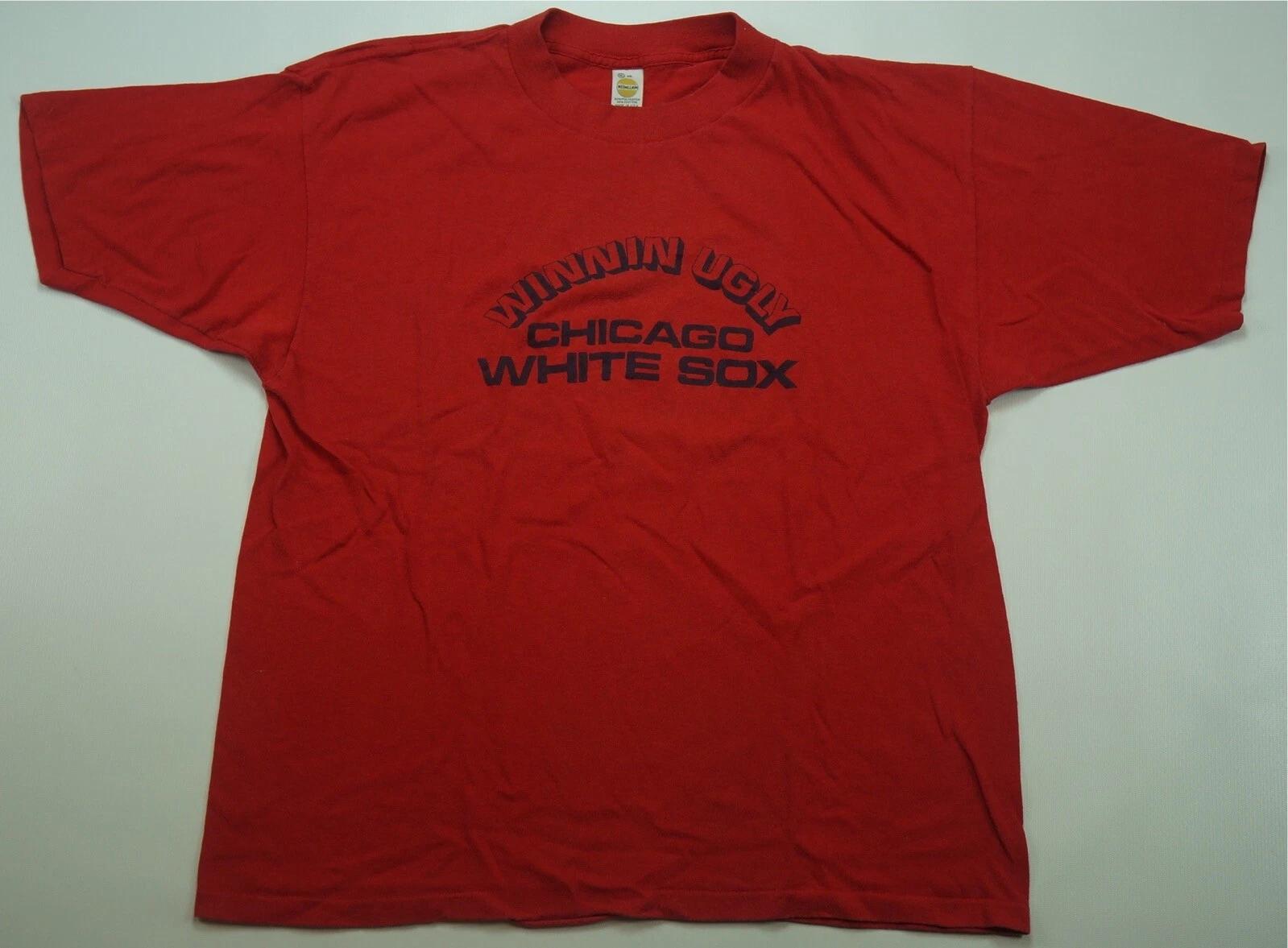 Rare VTG MEDALLION Chicago White Sox Winnin Ugly Single Stitch T Shirt 90s SZ XL XL