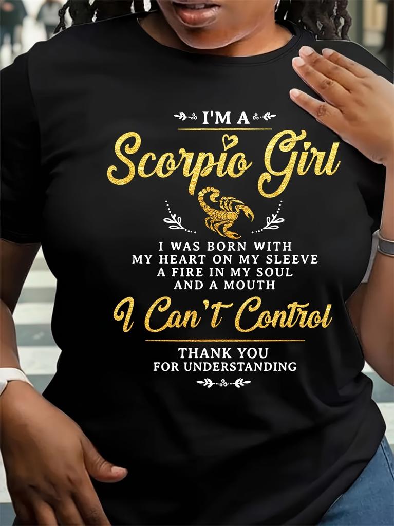 Scorpio Girl T-shirt for Women Birthday Gift Zodiac