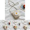 Adorable Cartoon Princess Childrens Bag Lightweight Breathable Woven Shoulder Purse For Girls With Bunny Design