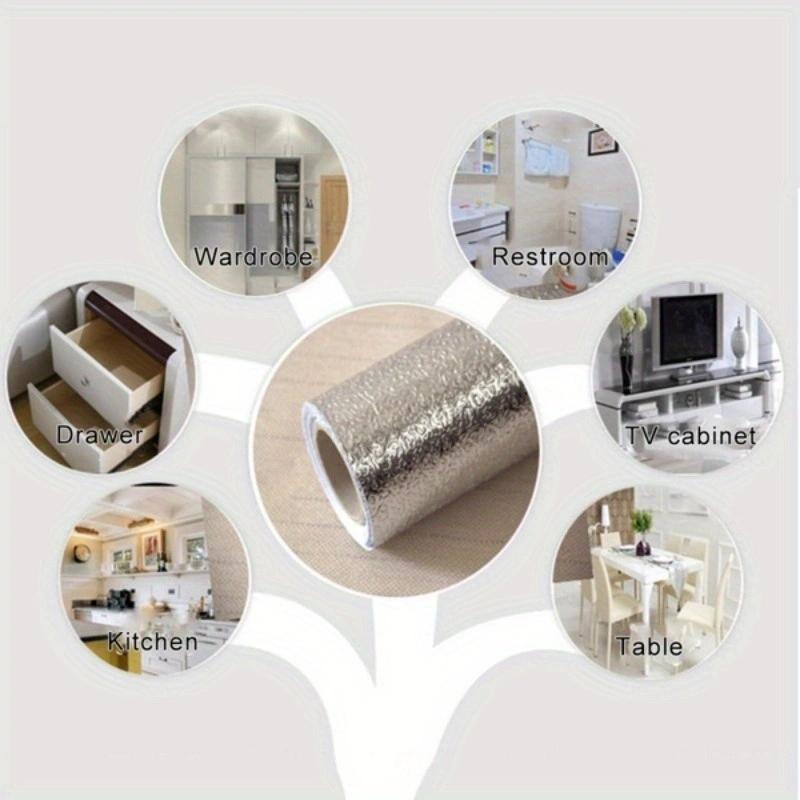 Kitchen Oil-proof Waterproof Stickers Aluminum Foil Kitchen Stove Cabinet Self Adhesive Wall Sticker DIY Wallpaper
