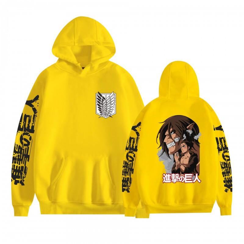 Attack On Titan Anime Hoodie Loose Fit Teens Adults Long Sleeve