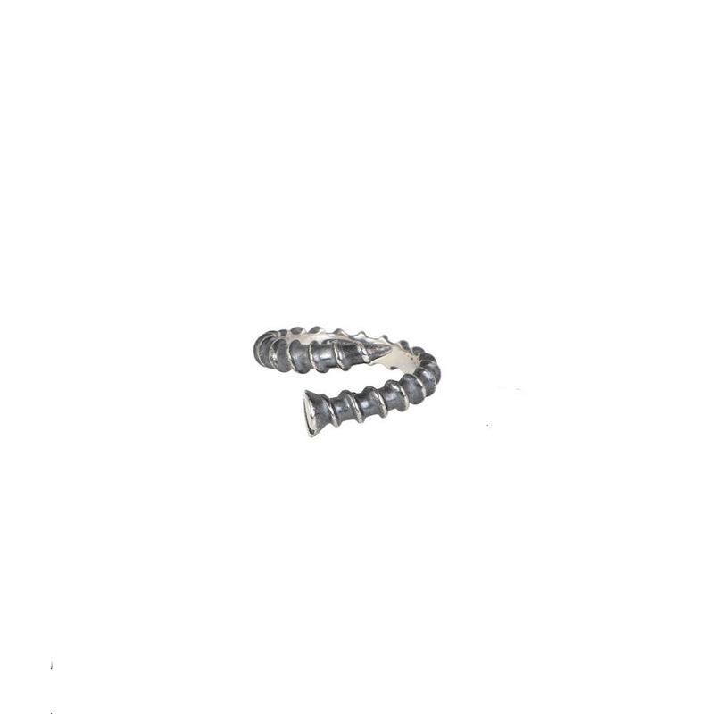 Screw Ring Retro Old Hipster Hip Hop Nail Opening Design Ring Ring Men's and Women's Jewelry