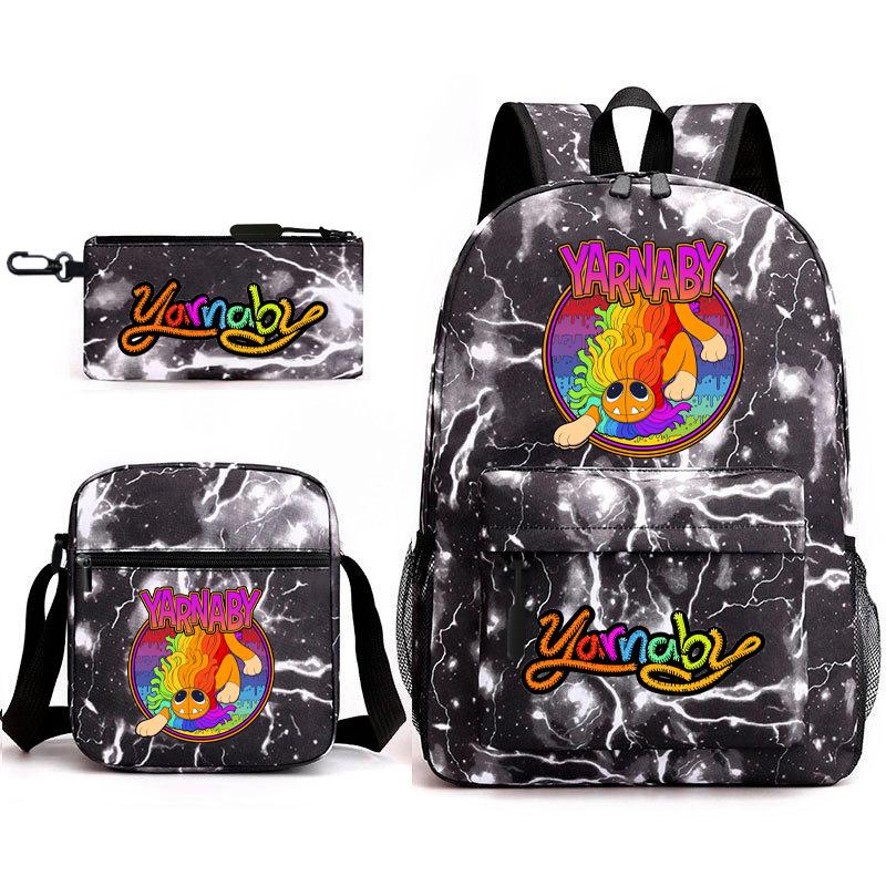 Poppy's Game Time Starry Sky Elementary School Bag Nightmare Animal Large Capacity Backpack Three-piece Set