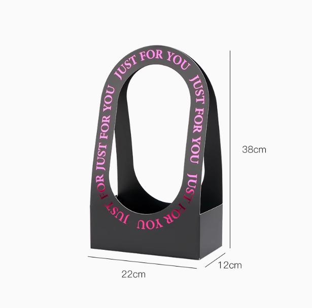 Silver Valentine s Day Floral Gift Bag with Mirror