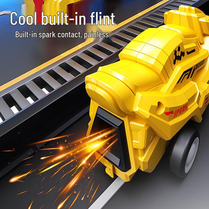 Spark Stone War Chariot Inertial Off-road Toy for Kids - Fire-breathing, Creative Sliding Vehicle