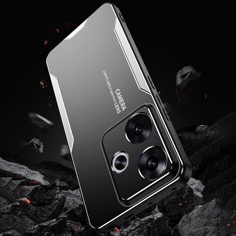 For Xiaomi Redmi Turbo 3 5G/Poco F6 5G Case Aluminum Alloy+PC+TPU Shock Absorption Phone Cover