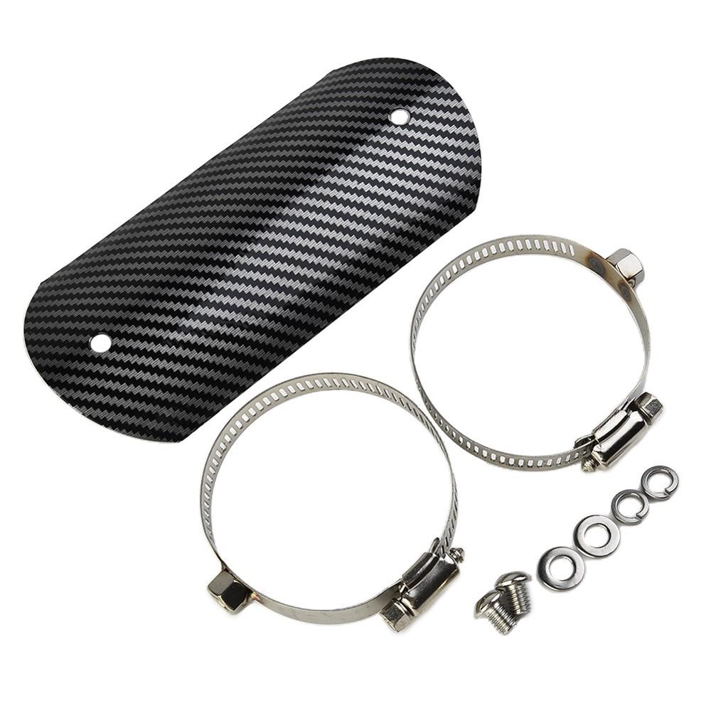 

Exhaust Heat Shield Carbon Style Look Guard Middle Pipe