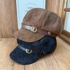 British Retro Style Octagonal Hat Spring Autumn Winter High Quality Suede Fabric Outdoor Fashion Versatile Popular Octagonal Hat