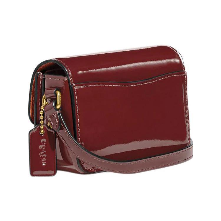 COACH Studio Cow Leather Shoulder Bag, Crossbody Bag Mini Women's Burgundy CE762-B4WN