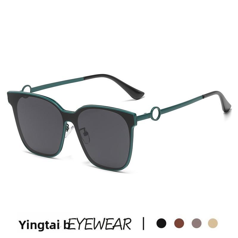 Fashion Square Metal Sunglasses With Uv400 Protection For Outdoor Activities And Street Style