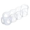 4 Grid Transparent Storage Box with Handle, Fridge Drink & Can Organizer