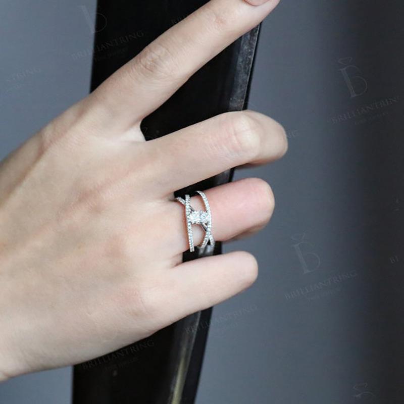 Explosionen Ring kreative Persönlichkeit Damen Zirkon Ring Schmuck einfache Schmuckstücke