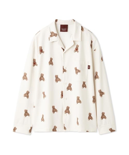 

Рубашка Valentine HOMME с узором «Сердце и медведь» PMCT251298 CRM [Gelato Pique] для мужчин