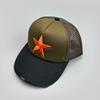 Embroidery Pentagram Color Matching Baseball Cap Men'S And Women'S Mesh Personality Simple And Versatile Truck Hat