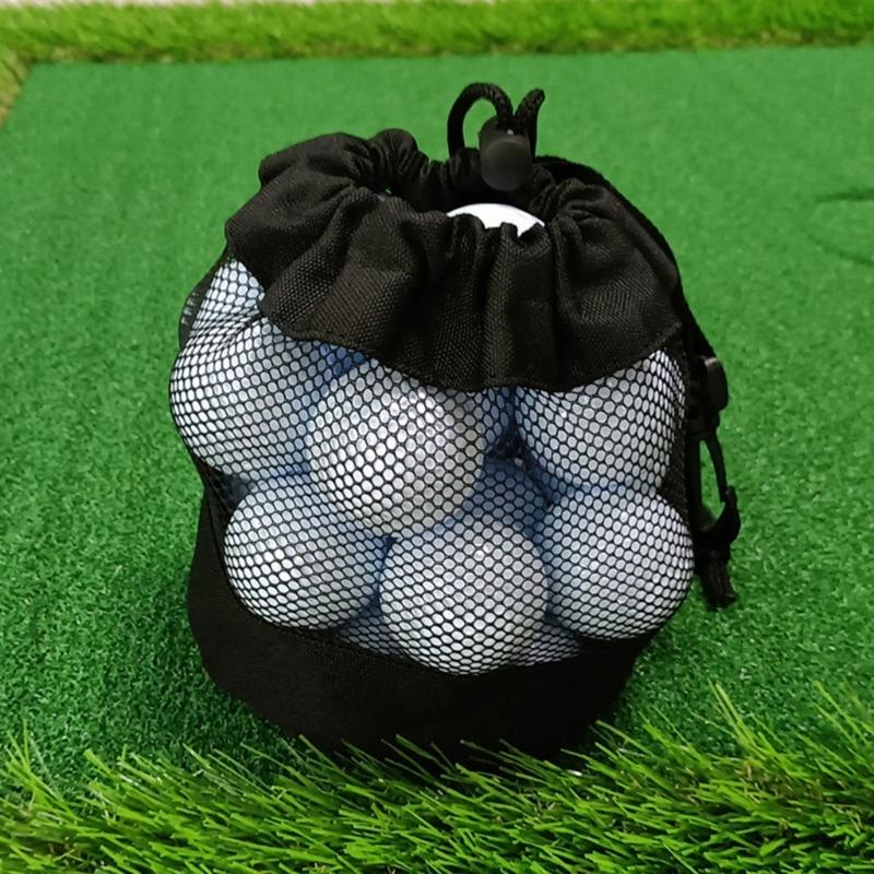 Portable Golf Meshy Net Bag Drawstrings Pouches Bag Organizer Golf Fitting Bag